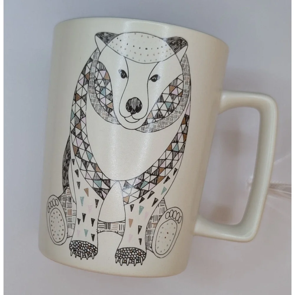 Starbucks 2017 Mosaic Polar Bear Coffee Mug 12oz Cup